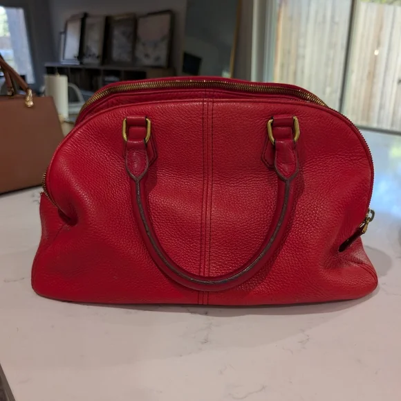 Large Red J.Crew Biennial Satchel - Picture 12 of 14
